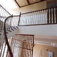 厦门楼梯扶手加工 钢木楼梯 红木楼梯 橡木楼梯 黑檀木楼梯图1