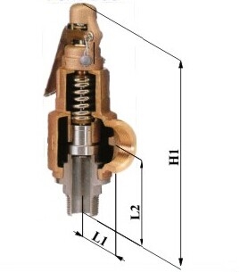 黄铜弹簧式安全阀弹簧膜片式安全阀图1