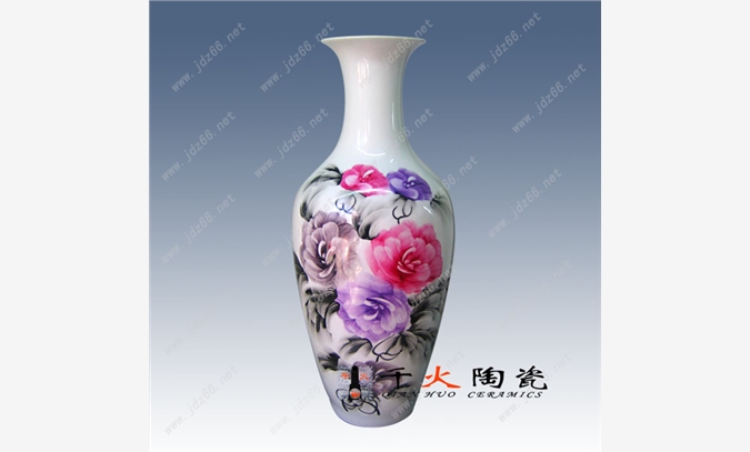 高档陶瓷花瓶生产 促销新款陶瓷花图1