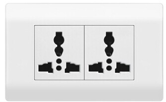墻壁開關(guān)廠家限供二位多功能插座