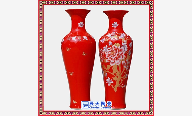 开业礼品陶瓷大花瓶 庆典礼品花瓶图1