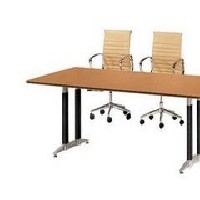 会议桌  不锈钢架会议台 板式会议桌