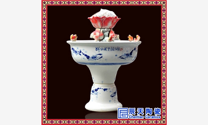 陶瓷礼品喷泉 景德镇陶瓷礼品喷泉图1