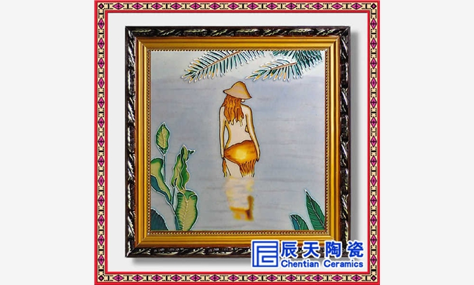 瓷板画厂家 手绘青花瓷板画图1