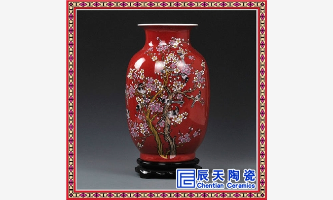 陶瓷大花瓶 手绘大花瓶