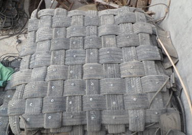 河北省爆破飞石防护毯，橡胶防护网