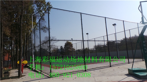 宿迁优质塑胶球场围网|现场施工