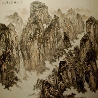 刘明山水画图1