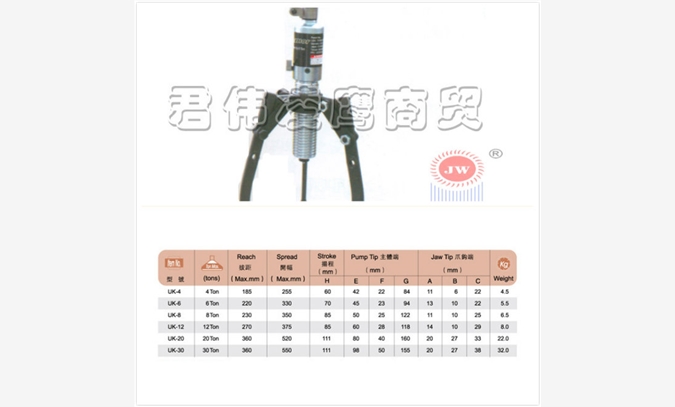 台湾优伟20吨液压一体式拉马图1