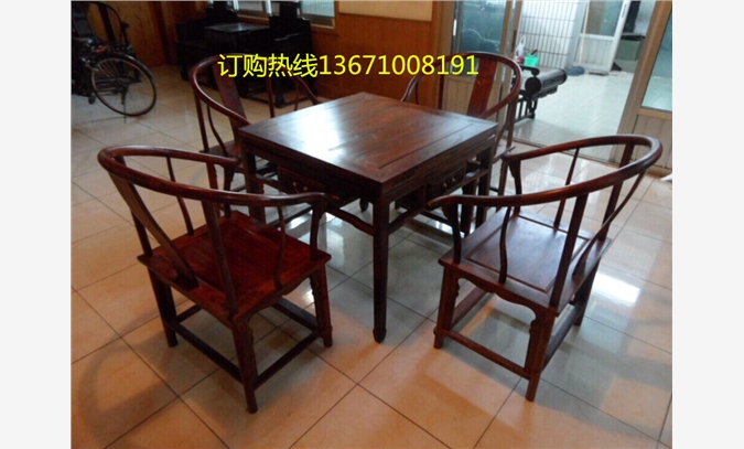 红木圆餐桌丨仿古实木餐桌丨北京红