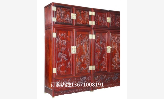 红木家具丨红木顶箱柜丨实木衣柜丨图1