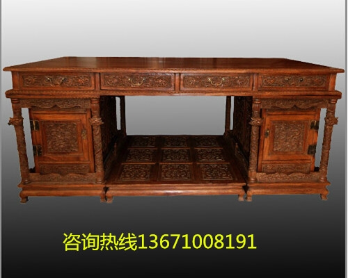 红木写字台组合丨红木电脑桌丨北京图1