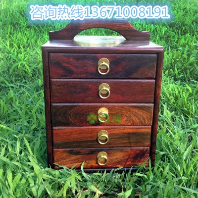 红木礼品家具丨酸枝化妆箱丨北京红图1