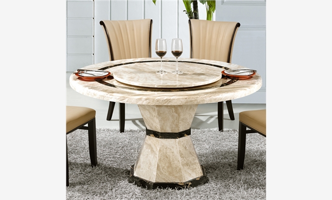 简约现代时尚韩式大理石餐桌椅圆台