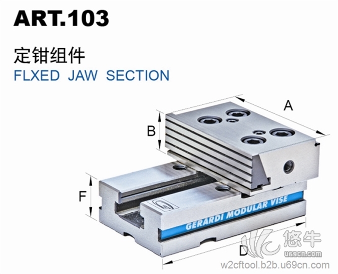 吉拉蒂短钳系列平口钳 定钳组件图1