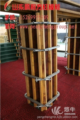 清水建筑木质方柱模板图1