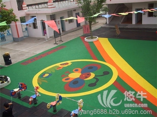 标准金华幼儿园塑胶地坪图1