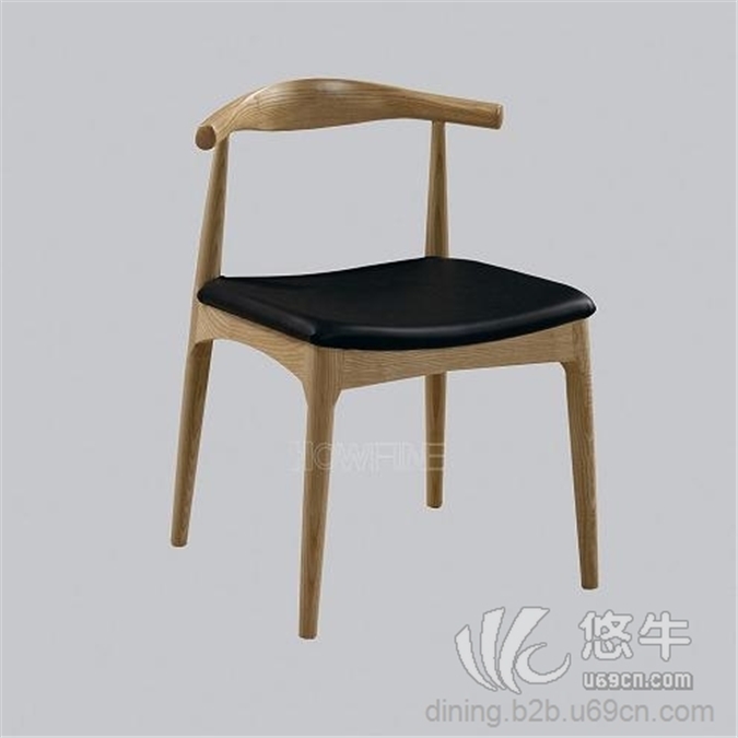 实木餐椅牛角椅