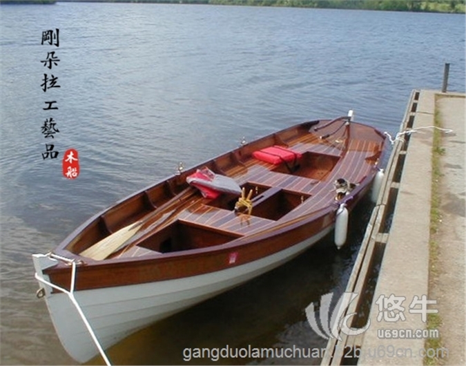 欧式木船 装饰木船 休闲手划船