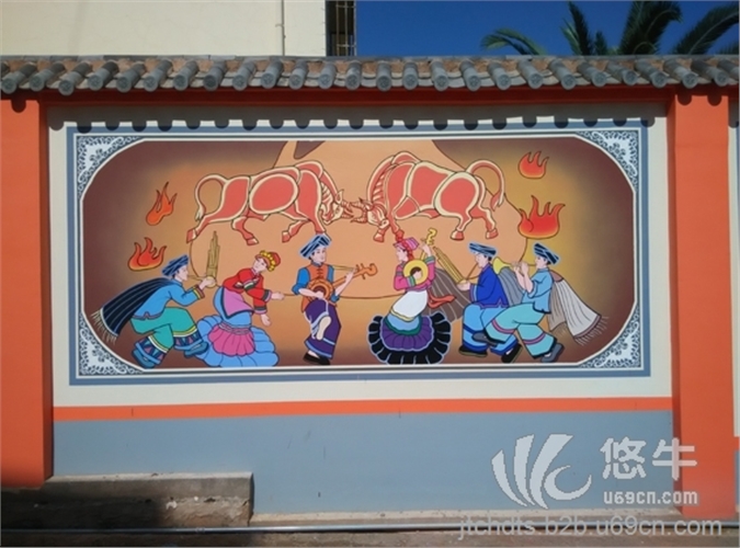 楚雄彝族文化墙体彩绘壁画